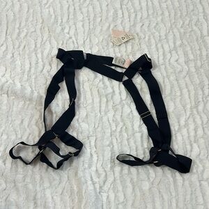 HAH WOMEN INTIMATES + LOUNGE 
HOSIERY STRUNG OUT GARTER NOIR black one size new